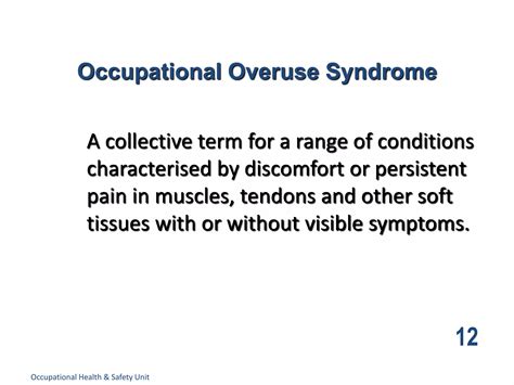 Occupational Overuse Syndrome Meaning