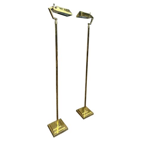 Pair Of Relco Vintage Italian Brass Floor Lamps Design by Fratini For ...