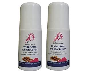 Buy RIONA'S WORLD Under Arm Roll-On Serum with AHA & Kojic Acid | Dark ...