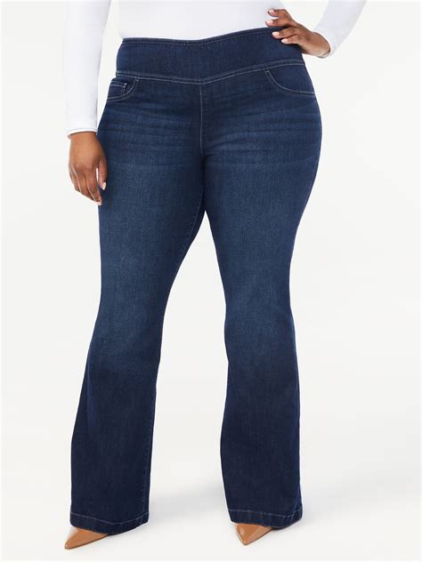 Sofia Jeans Women's Plus Size Melisa Curvy Flare Pull-On Jeans ...