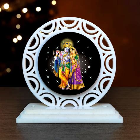 Vprint Radha Krishna Acrylic Car Dashboard Idols Figurine Showpiece ...