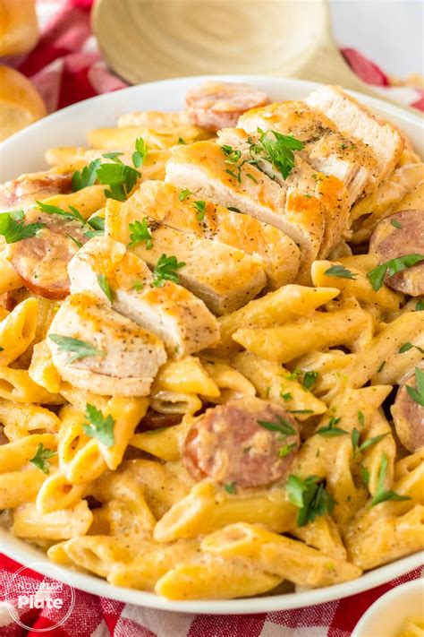 Slow Cooker Cajun Chicken Alfredo (with Sausage) - Nourish Plate
