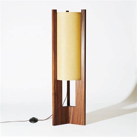 Japanese inspired Mid-Century Walnut Floor Lamp – James Mankoff Design
