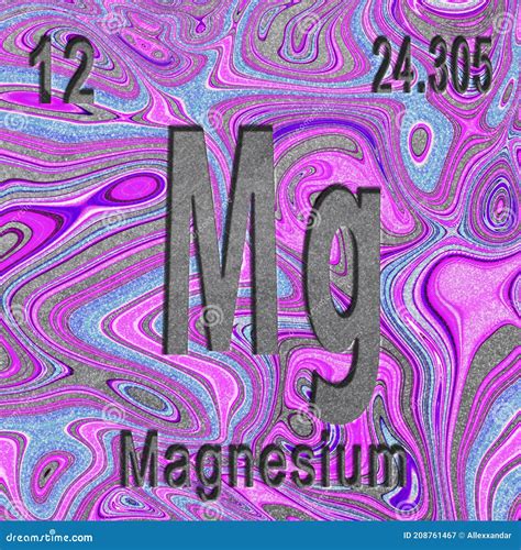 Magnesium Chemical Element Sign with Atomic Number and Atomic Weight ...