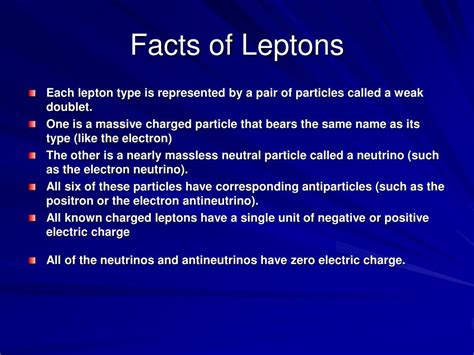 Image result for Types of Leptons
