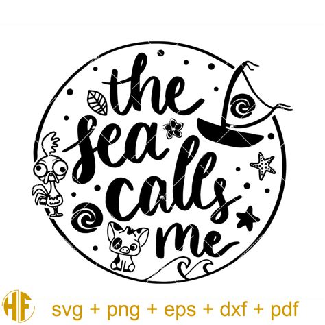 The Sea Calls Me Svg, Disney Moana Svg, Hei Hei Pua Svg.jpg | Inspire ...
