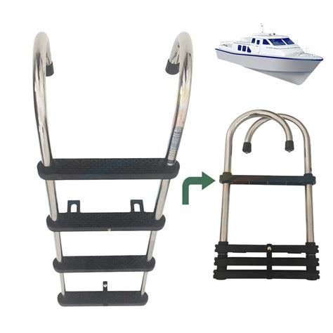 Boat Ladder Boat Stainless Steel Rear Entry Pontoon Boat Ladder ...