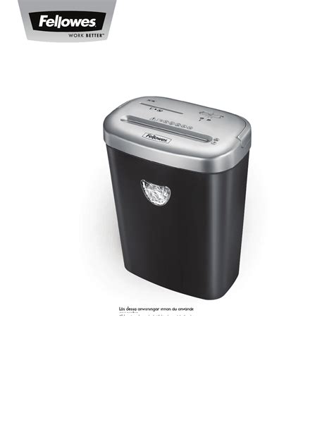 Manual Fellowes 53C Powershred Paper Shredder