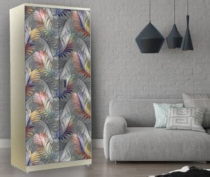 digital print world 213.36 cm Almirah Sticker Extra Large Floral Design ...