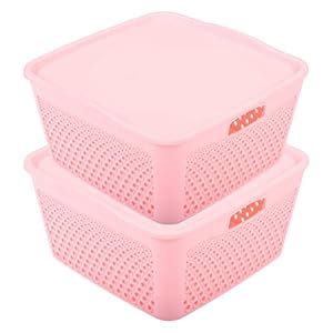 Kuber Industries Netted Design Unbreakable Multipurpose Square Shape ...