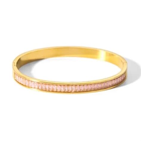 Classic Zircon Kada Bangle - 18K Gold Plated – PEACHY ACCESSORIES