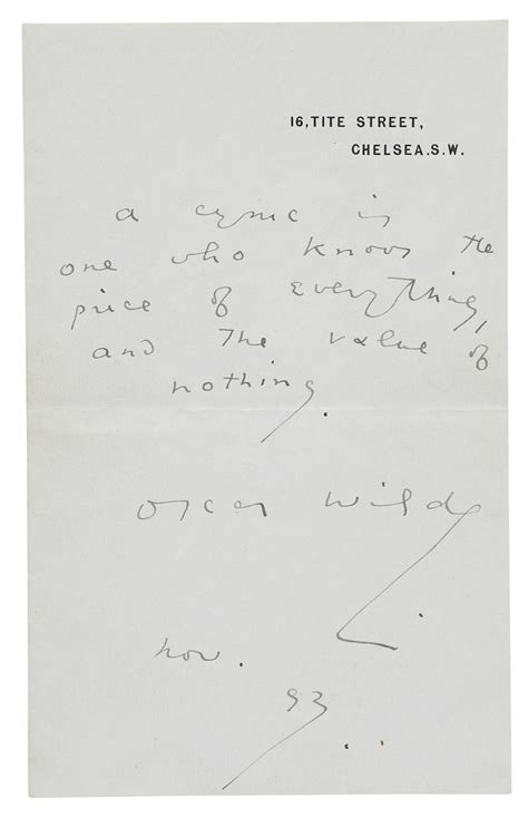 (#315) WILDE, OSCAR; AND CONSTANCE LLOYD WILDE. AUTOGRAPH EPIGRAMS. 2 ...