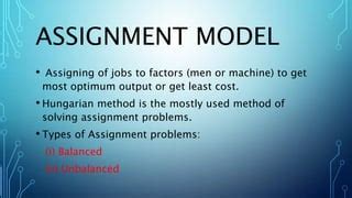 Image result for Balanced Assignment Problem