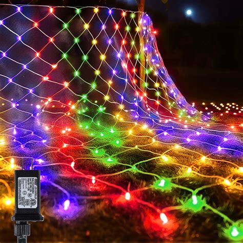 LitHome 21ft x 5ft Christmas Net Lights, 360 LED Mesh Fairy String ...