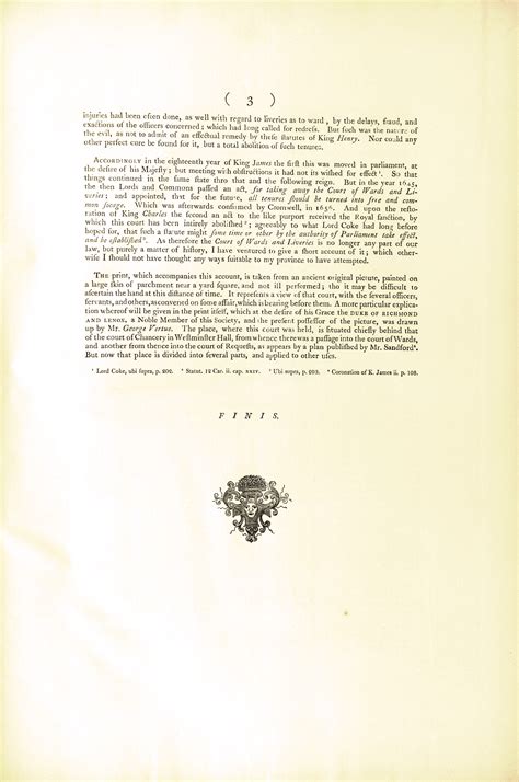 Plate 1.70: The Court of Wards and Liveries (Original Explanatory Account)