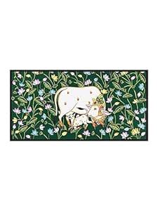 999Store Cow With Baby Cow With Flower Background Modern Art Long Big ...