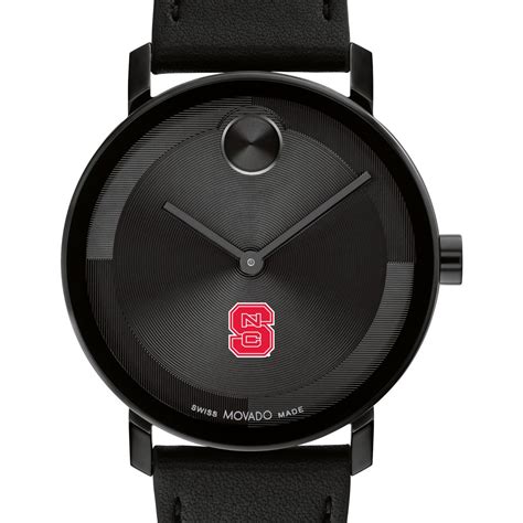 North Carolina State Men's Movado BOLD with Black Leather Strap | M ...