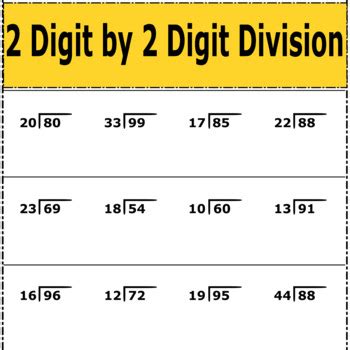 Image result for 2-Digit Division Problems