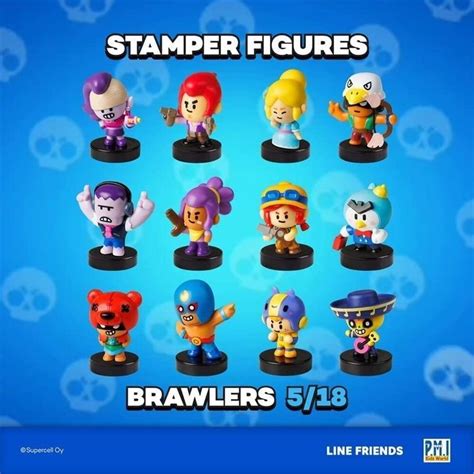 Brawl Stars Character Stampers 12Pk Emz Colt Piper | Ubuy India