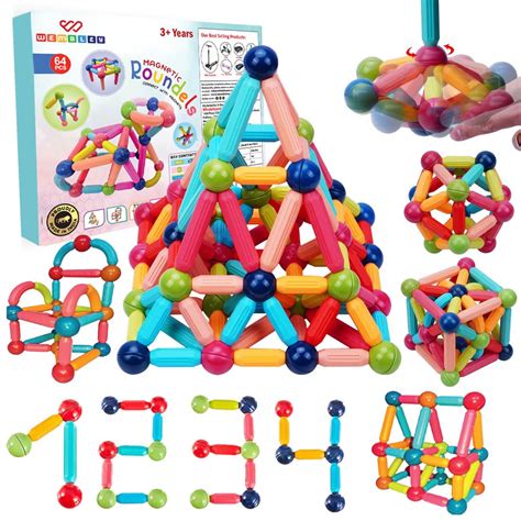 Wembley Magnetic Stick Building Blocks Brain Games for Kids Toys for ...