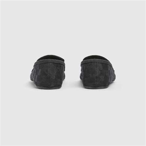 Women's loafer with Horsebit in black GG canvas | GUCCI® SI