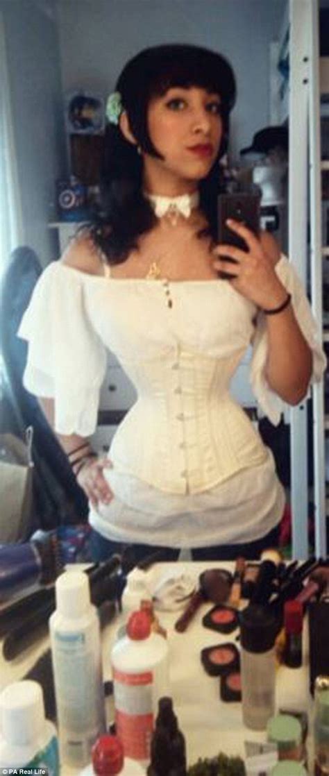 Woman has sculpted 18-inch waist by wearing corsets | Daily Mail Online