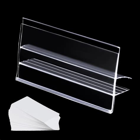 Buy 40 pcs Label Holders for Glass Shelving Plastic Label Holder Price ...