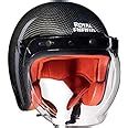 Royal Enfield Open Face Helmet with Clear Visor Gloss Black, Size: L(59 ...