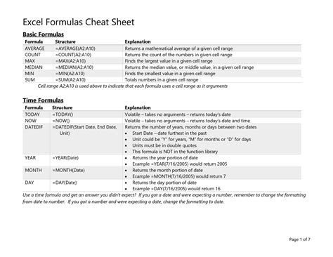 25 Basic Excel Formulas 的图像结果