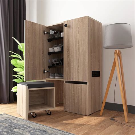 Studio Kook Canvas Shoecabinet with inbuilt Seating and Storage (Matte ...