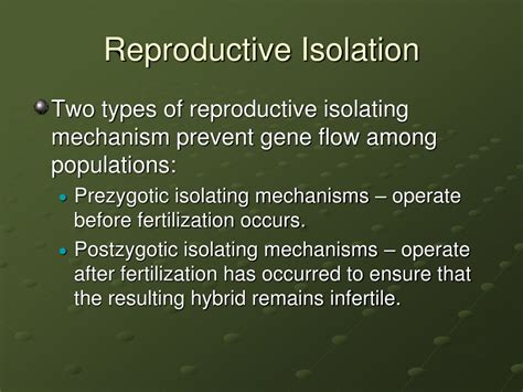 Reproductive Isolation
