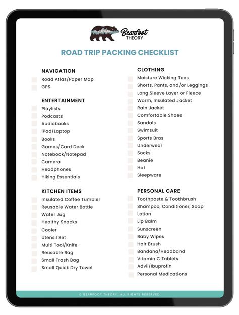 Road Trip Essentials: Packing Checklist (with Printable PDF)