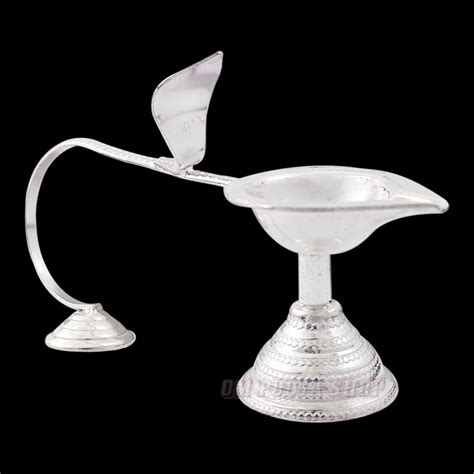 Snake Design Aarti Diya in Pure Silver @ OM POOJA SHOP