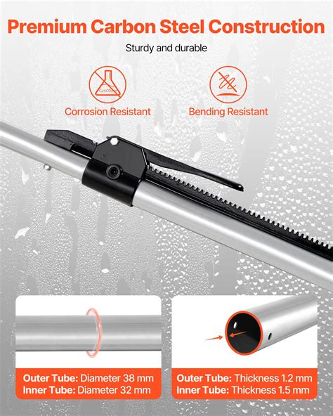 VEVOR Cargo Bar, Ratcheting Cargo Bar Adjustable from 59" to 73", Heavy-duty Steel Cargos ...