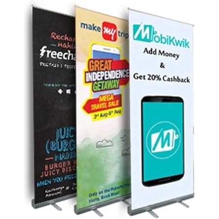 SUDHA AD PRINT Roll up Standee 6 x 3 ft Without Flex (Silver Color ...