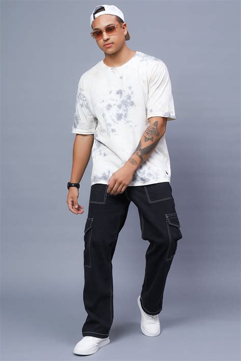 Tie dye Grey Color Oversized T Shirt for Men - Peplos – Peplos Jeans