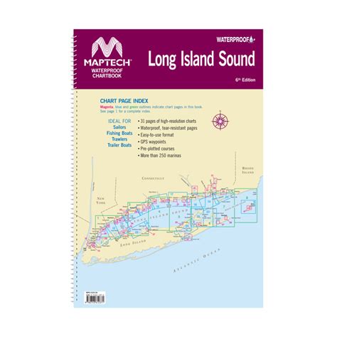 Long Island Sound Waterproof Chartbook 6E WPB0325-06 by Maptech ...