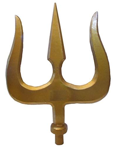Buy Brass Blessing Metal Aluminum Made Painted Trishula, 21 X 15 Inch ...
