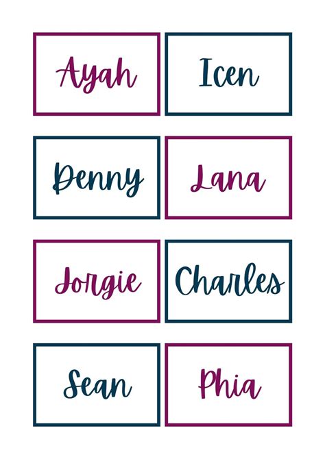 Free Printable Customizable Name Tag Templates Canva - Fillable Form 2024