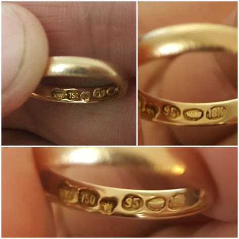 GOLD PLATED RING MARKED 18K