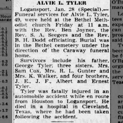 Obituary for Alvie Lee Tyler - Newspapers.com™