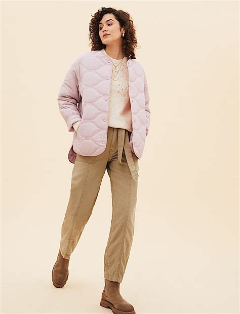 Buy Padded Collarless Puffer Jacket at Marks & Spencer
