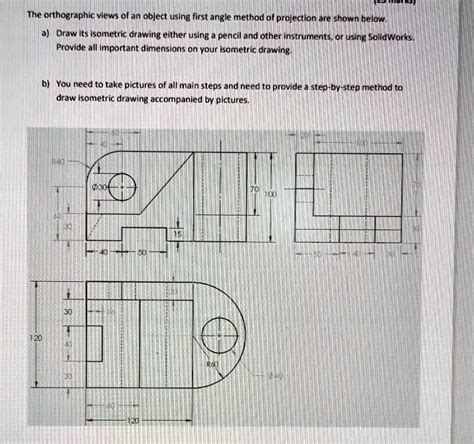 Orthographic View Drawing First Angle Method 的图像结果