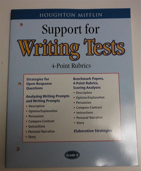 English Support for Writing Test 4 Part Grade 8: Houghton Mifflin ...
