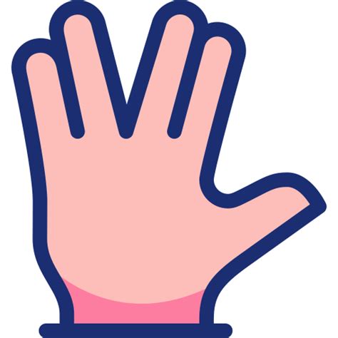 Vulcan salute - Free hands and gestures icons