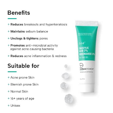 Dermatouch Salicylic Acid 2% Niacinamide 6% Anti-Acne Oil-Free Gel