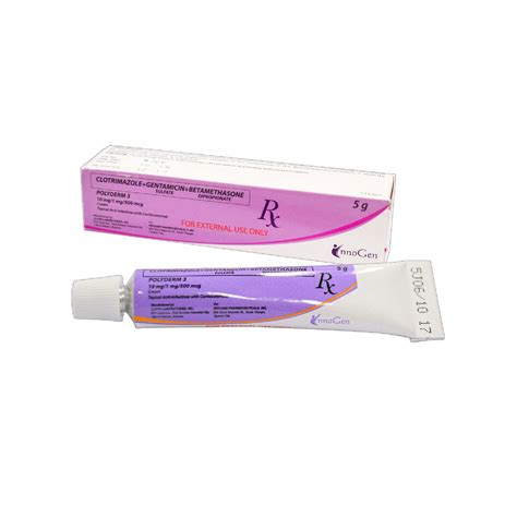 POLYDERM 3 Clotrimazole / Gentamicin Sulfate / Betamethasone Dipropionate 10mg / 1mg / 500mcg ... - gentamicin sulfate cream