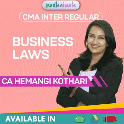CMA Inter Business Laws & Ethics Classes | CA Hemangi Kothari | Regular ...