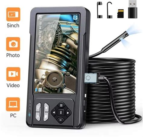 Etzin Dual Lens Industrial Endoscope, 1080P Digital Borescope ...
