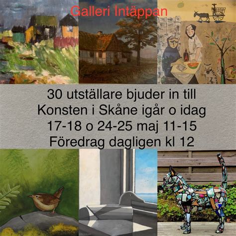 Konsten i Skåne igår och idag, Galleri Intäppan, Önneslöv 891, 24798 ...
